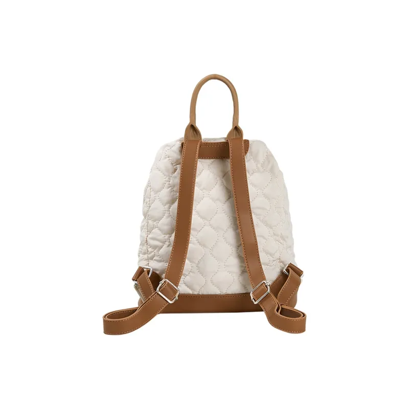 Miffy Fabric Small Backpack Medium Size Women's Ecru/Khaki-9