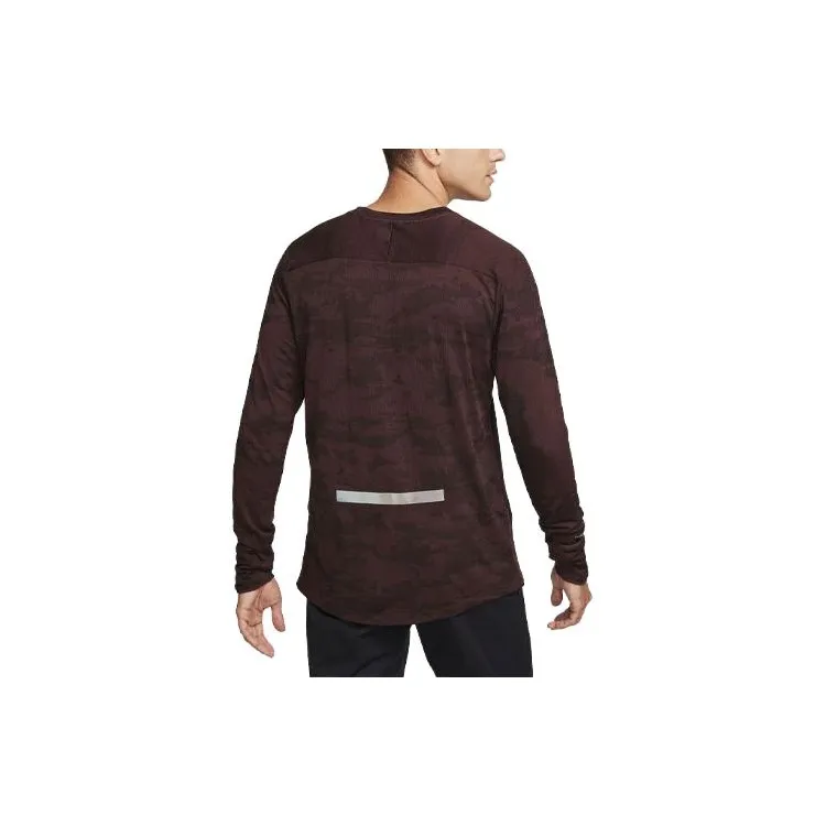 Nike THERMA-FIT ADV Therma-FIT ADV Running Division T-Shirt Men's Dark Brown-1