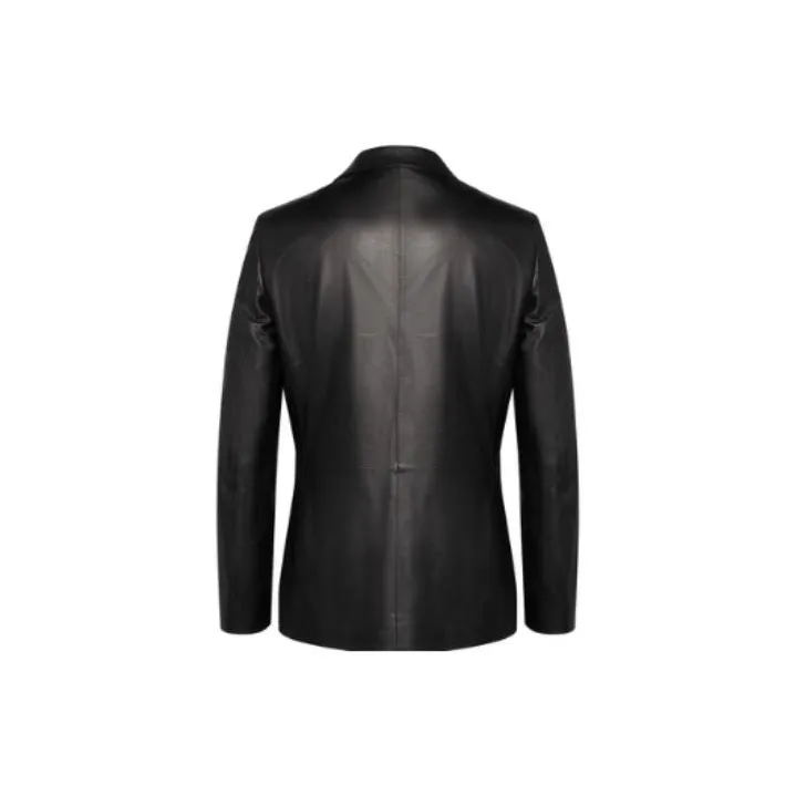 ROBERTA DI CAMERINO Fall And Winter Leather Jacket Men's 1 Pack Black-1