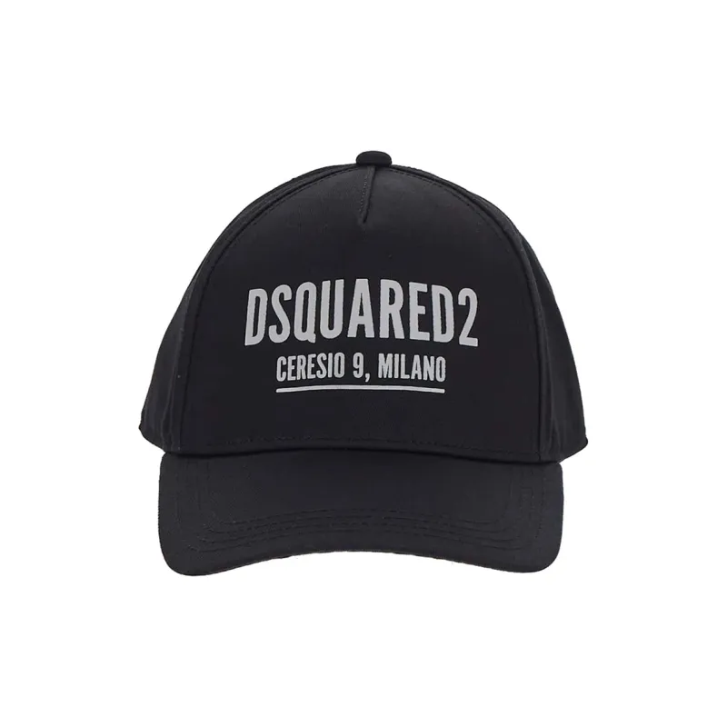 DSQUARED 2 Logo Printed Curved Peak Baseball Cap-1