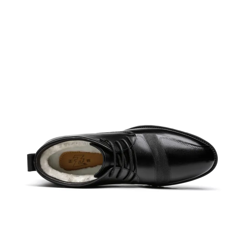 CHINT Dress Shoes Men Low Top Black-3