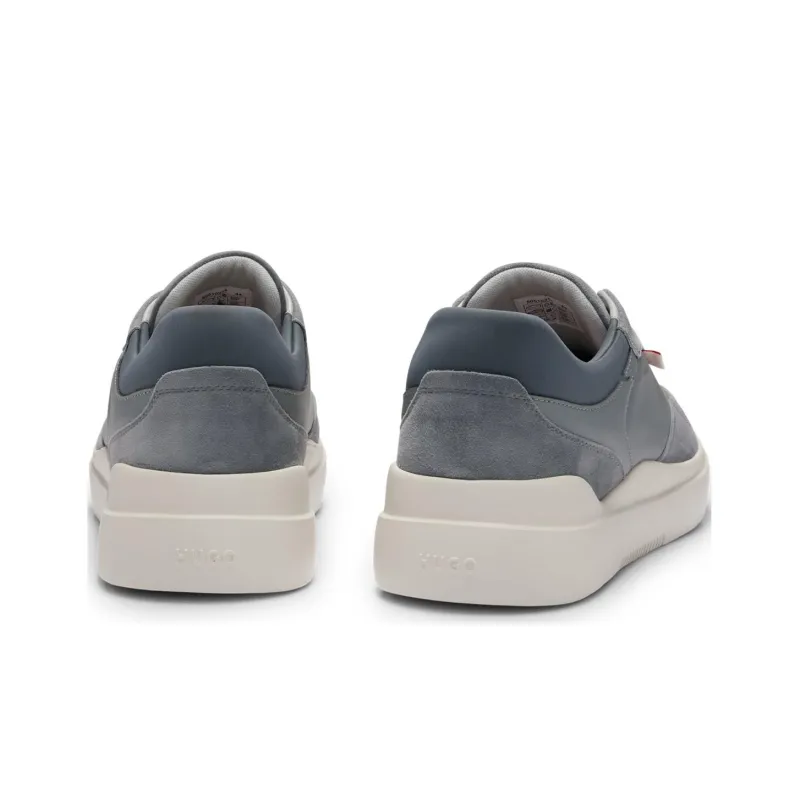 HUGO BOSS Wear-Resistant Low-Top Skateboard Shoes Men's Light Gray-3