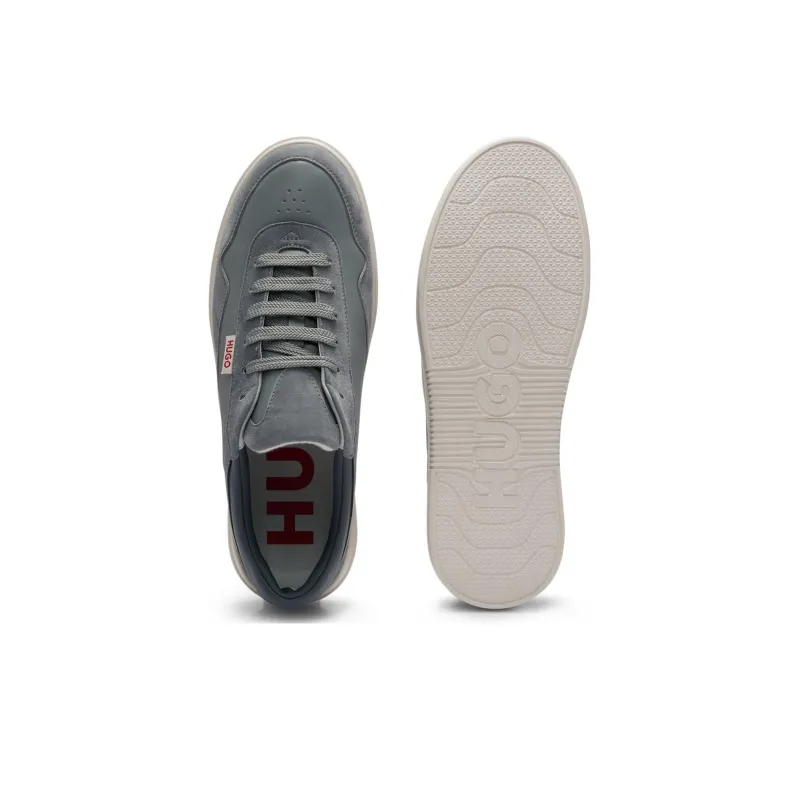 HUGO BOSS Wear-Resistant Low-Top Skateboard Shoes Men's Light Gray-4