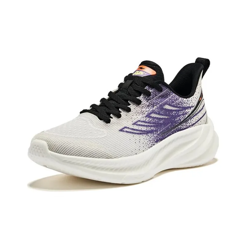 Erke Chasing The Wind 2.0 Slip Resistant Low Top Running Shoes Men's Purple White-1