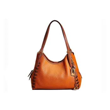 COACH Lori Pebble Leather Tote Bag, Shopping Bag, Handbag, Shoulder Bag Tubas Women's Brown