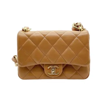 CHANEL 23P SS Lambskin Shoulder Bag Handbag Shoulder Bag Women's Caramel