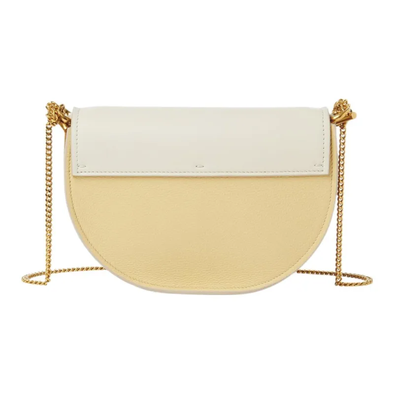 Chloe Marcie Nappa Lambskin Grain Calfskin With Suede Shoulder Bag, Crossbody Bag, Handbag Regular Women's Mist Ivory-2