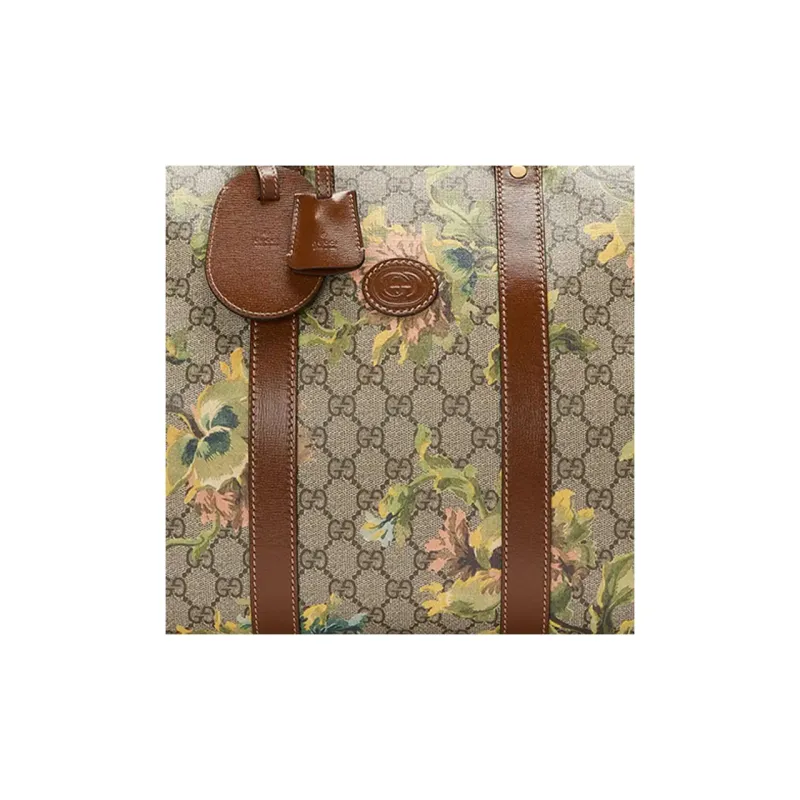 GUCCI Canvas With Leather Travel Bags Shoulder Bag Crossbody Bag Handbag Men's Ebony & Beige-7
