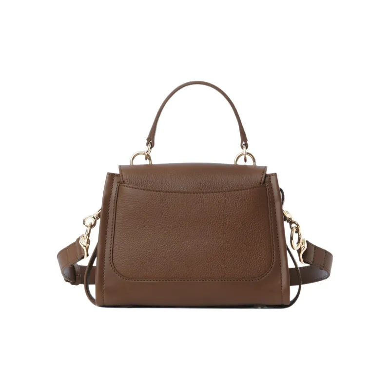 Chloe Tess Calfskin Shoulder Bag Crossbody Bag Handbag Mini Women's Dark Nut Color-1
