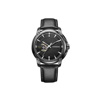 TIANWANG Kunlun Collection Mechanical Movement Genuine Leather Strap Watch Men's Watches White Dial GS51049