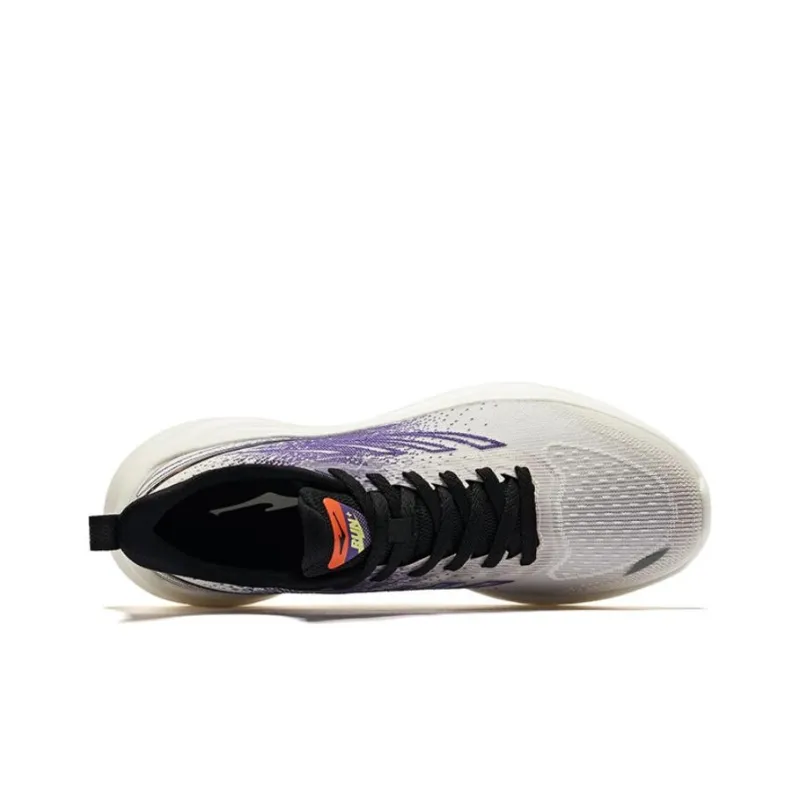 Erke Chasing The Wind 2.0 Slip Resistant Low Top Running Shoes Men's Purple White-3
