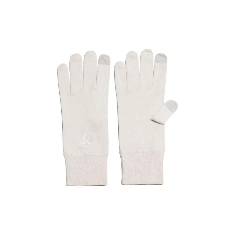 Lululemon Knit Gloves Women's White-0