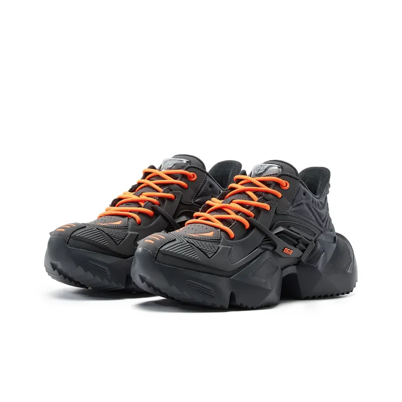 OGR Mecha Classic 2.0 Collection Low-Top Chunky Sneakers Unisex Gray Orange-2