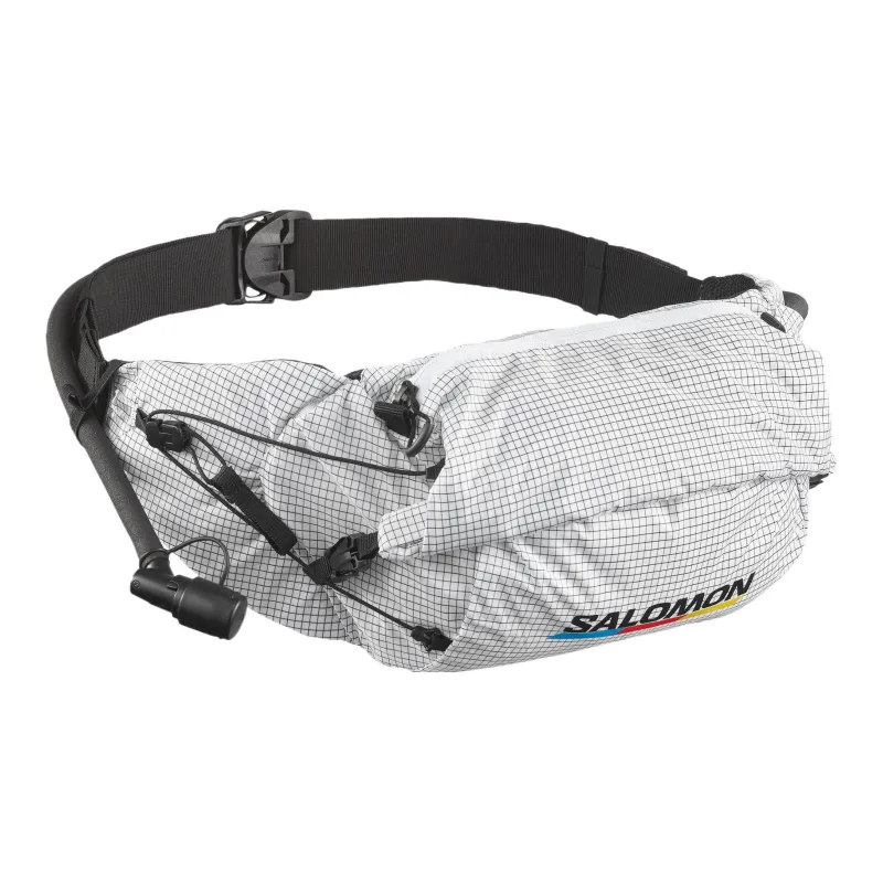 SALOMON 3L Fanny Pack Outdoor Bag Nylon White & Black Unisex-0