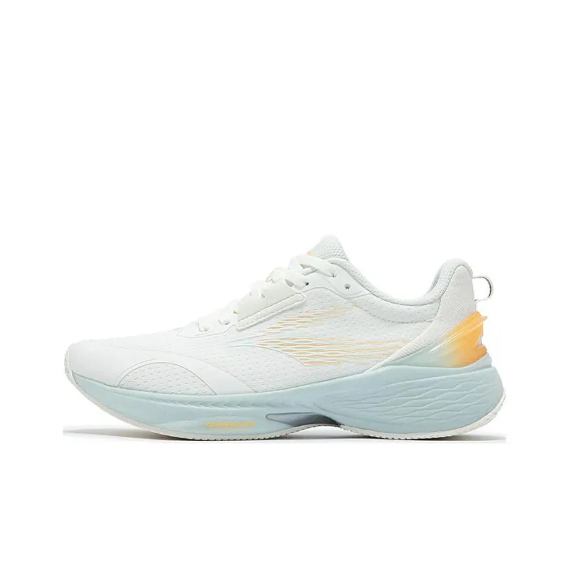 361° Flying Wing 2 Cushioned Slip Resistant Low Top Running Shoes Women's White Blue-0