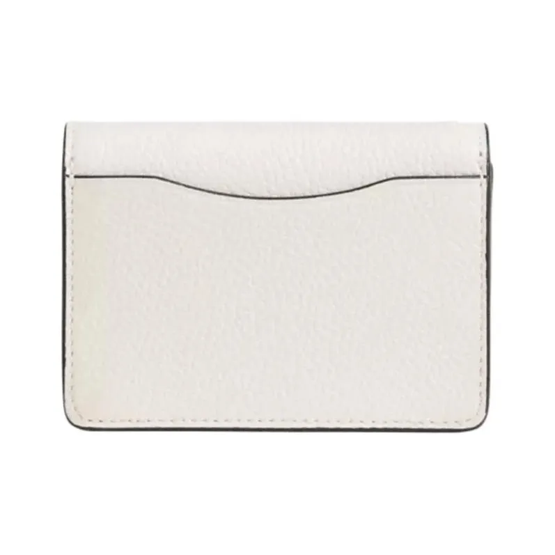 COACH Pebbled Leather Card Holder Shoulder Bag, Crossbody Bag Mini Women's White-2
