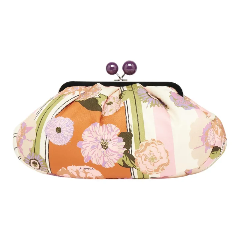 MaxMara Weekend Series Polyester One Shoulder Crossbody Clutches Medium Size Women's Pink-2