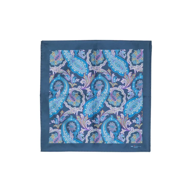 Kiton Paisley-print Silk Handkerchief-0