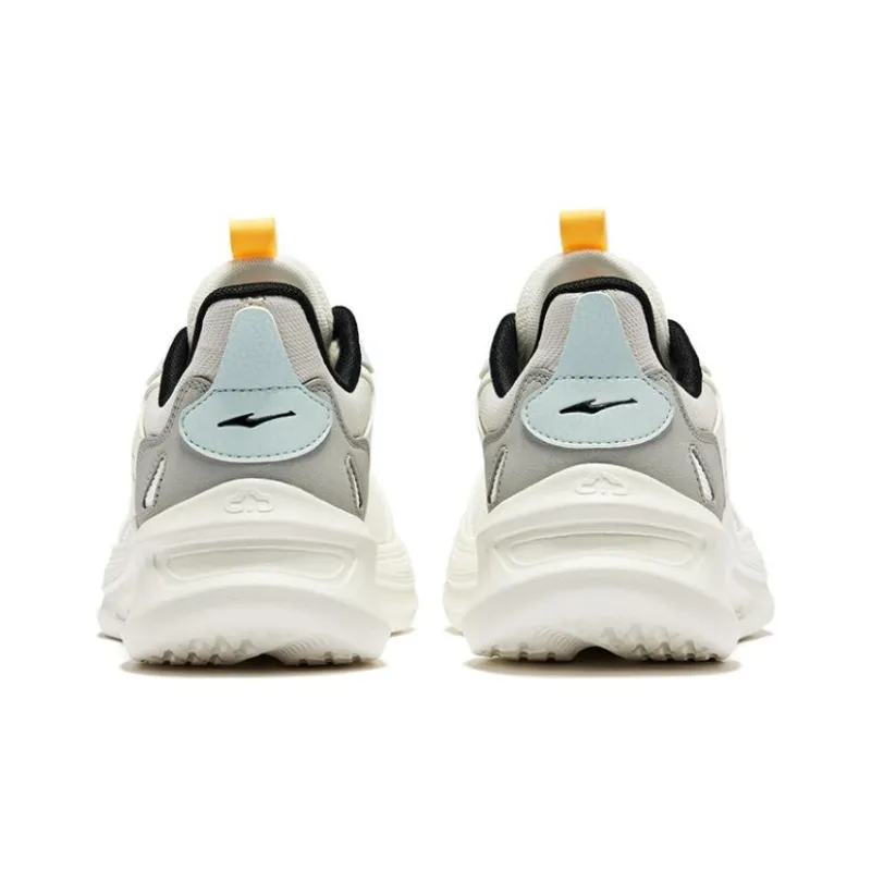 Erke Ling Yue 2.0 Breathable And Resilient Low Top Running Shoes Men's Microcrystal White Recycling Gray-4
