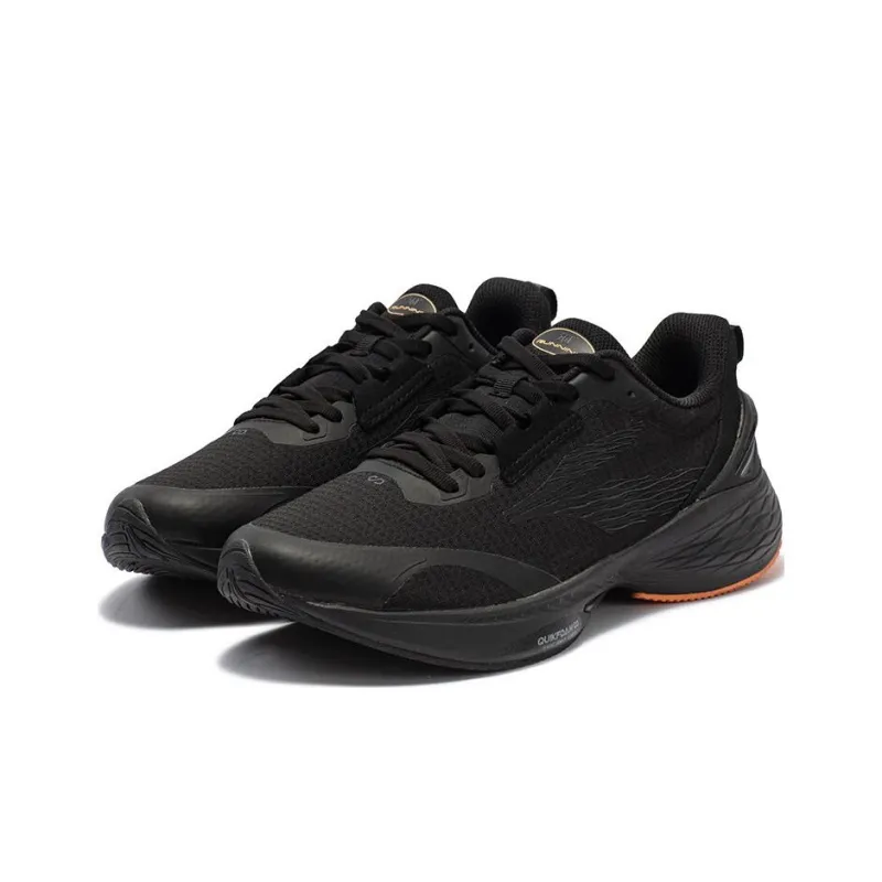 361° Cushioned Slip Resistant Low Top Running Shoes Men's Black Orange-2
