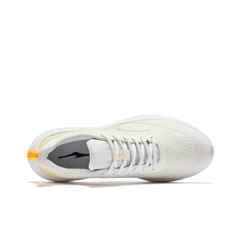 Erke Strategize Cushioned Slip Resistant Low Top Running Shoes Men's White Green Orange-3