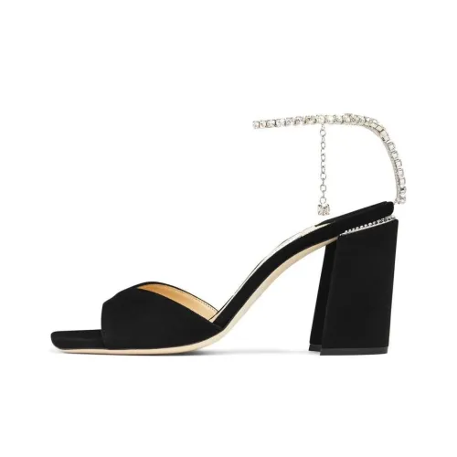 Jimmy Choo Saeda 85mm Crystal-strap Sandals