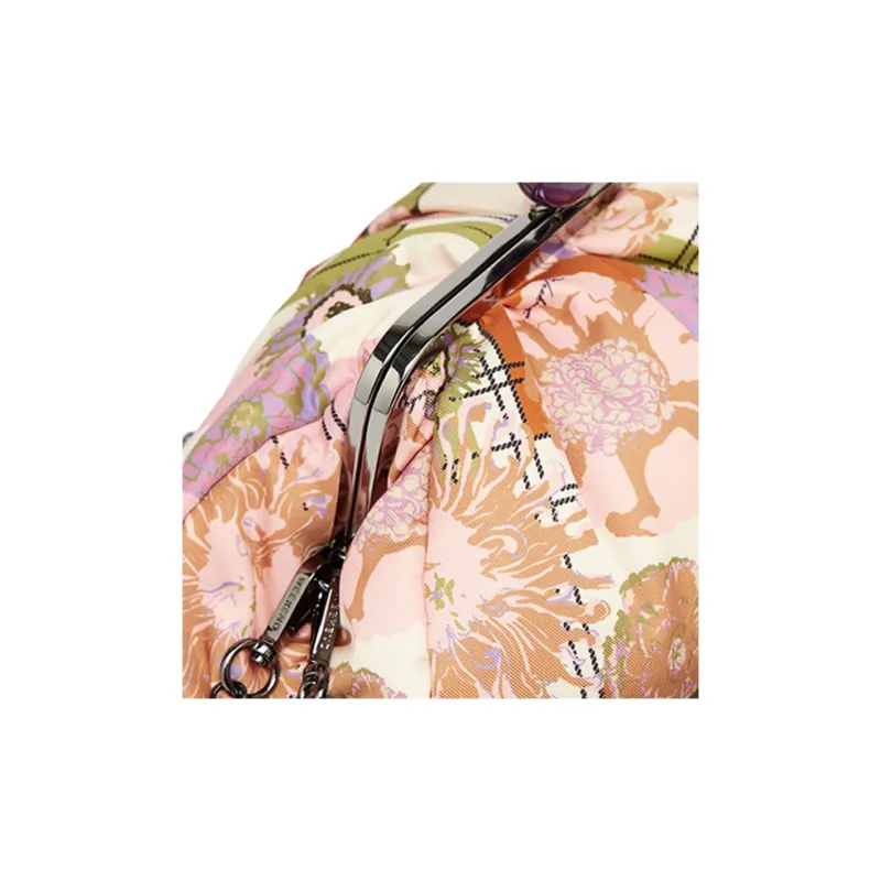MaxMara Weekend Series Polyester One Shoulder Crossbody Clutches Medium Size Women's Pink-4