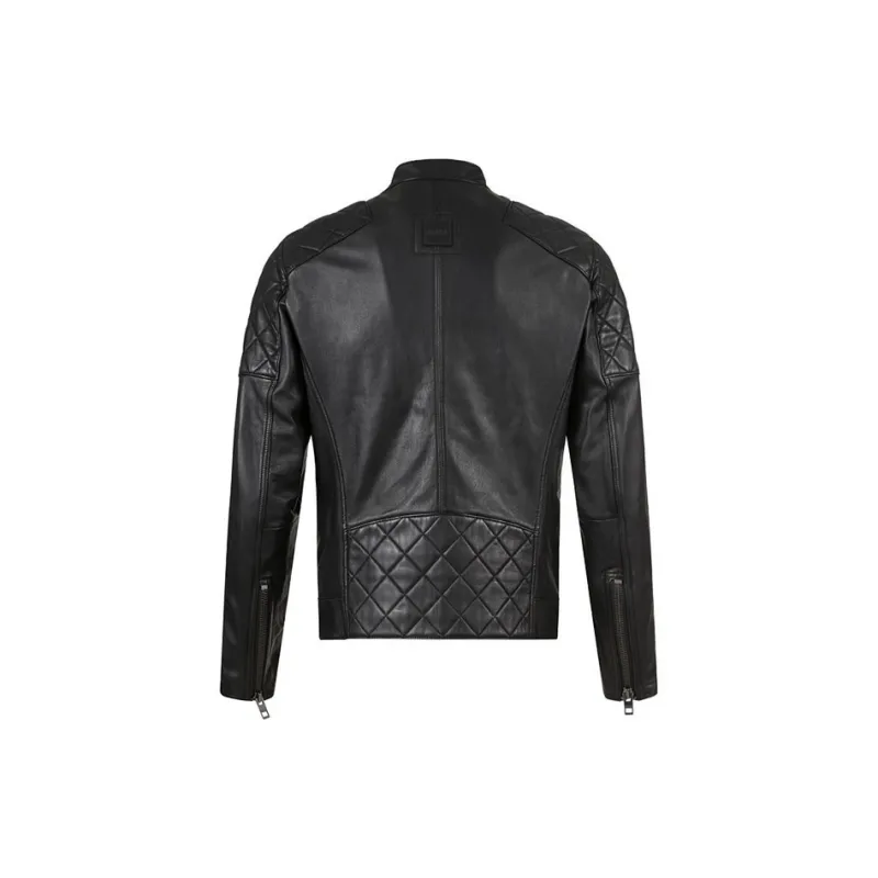 HUGO BOSS SS23 Leather Jacket Men's Black-1