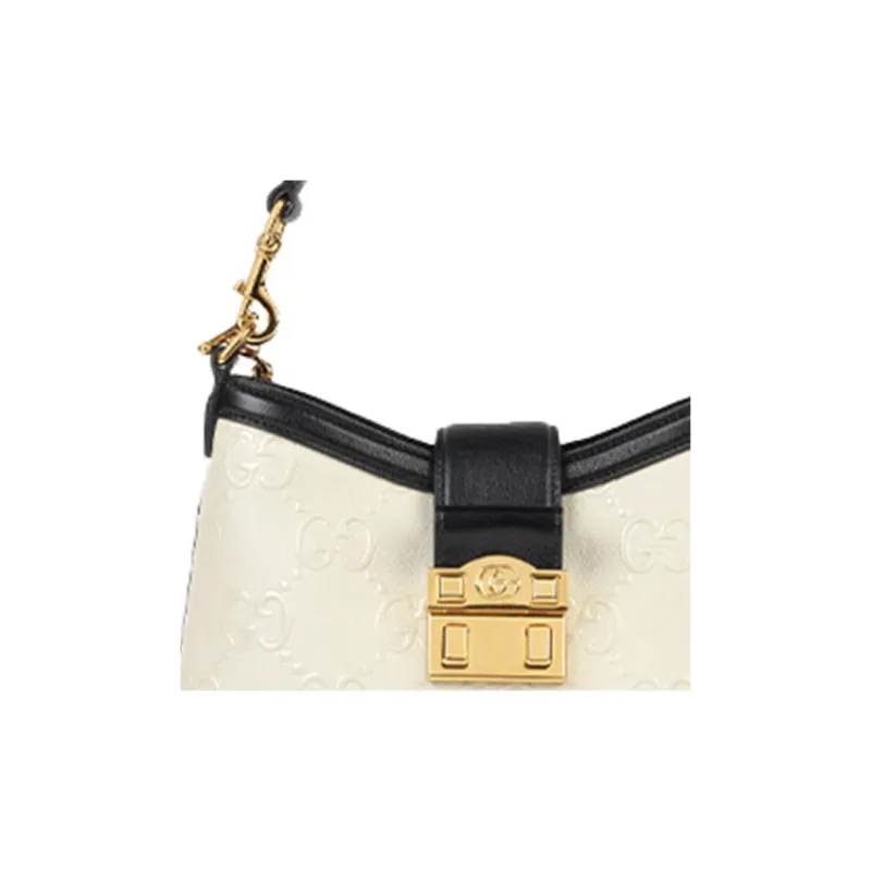 GUCCI GG Embossing Shoulder Bag Women's White-6