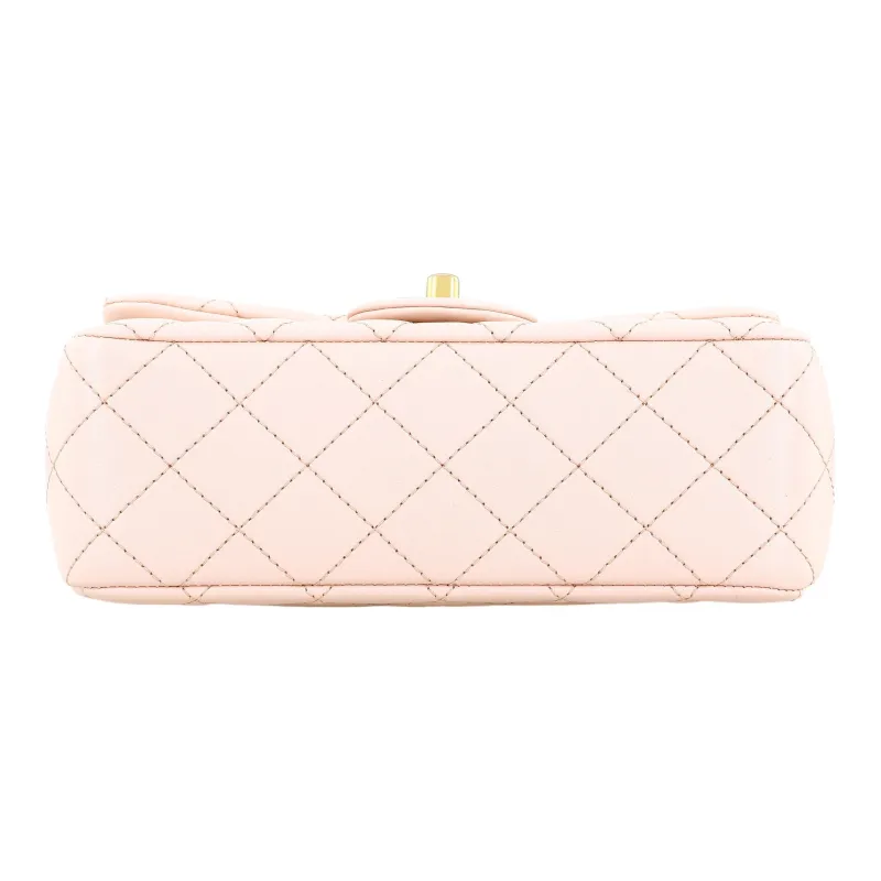 CHANEL Classic Flap CF Sheepskin Chain Bag, Flap Bag, Shoulder Bag, Crossbody Bag Mini Women's Light Pink-3