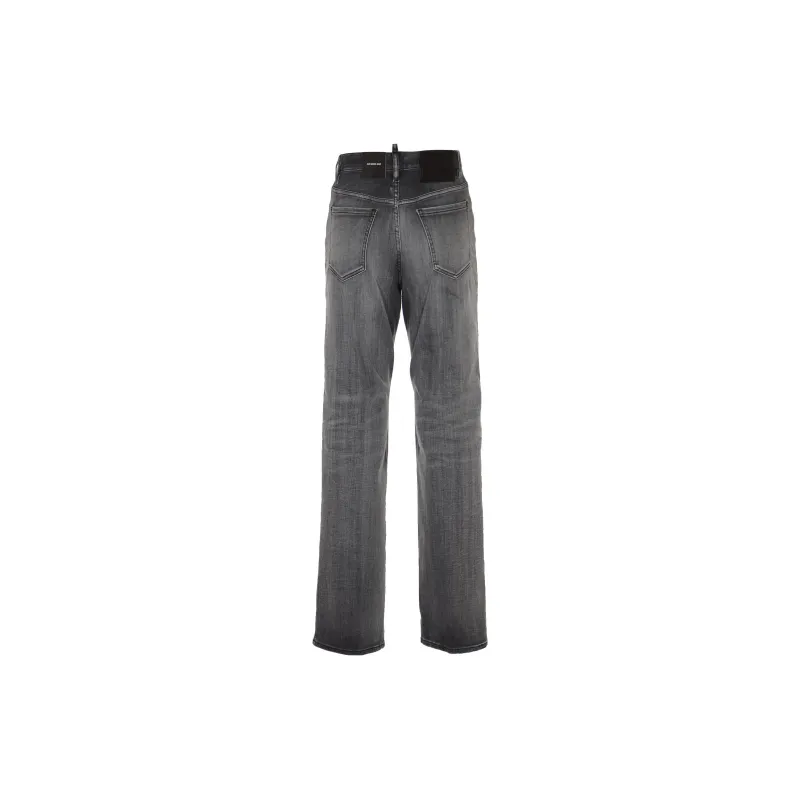 DSQUARED 2 Faded Effect Straight Leg Jeans-1
