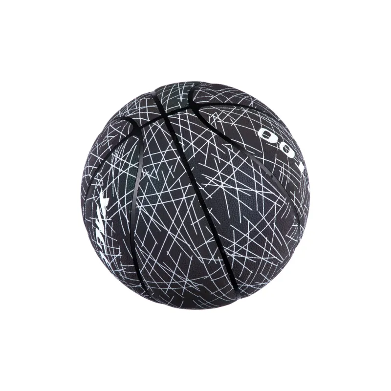 YAGETOO Rubber Basketball Black Size 7 Reflective Unisex-3