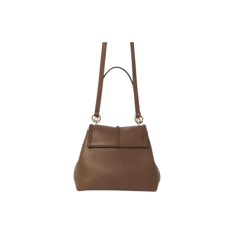 Chloe Penelope Series Soft Grain Calfskin Portable Crossbody Bag, Shoulder Bag Women's Dark Brown-1