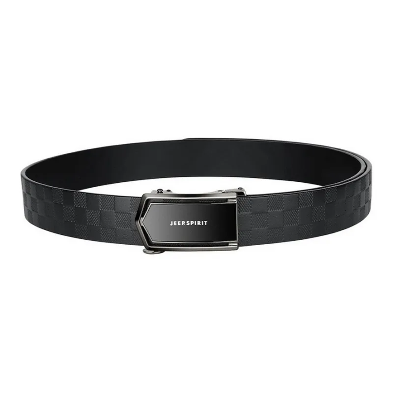 JEEP SPIRIT Top Layer Automatic Buckle Business Elegant Cow Leather Leather Belts Men's Width 3.5CM-2
