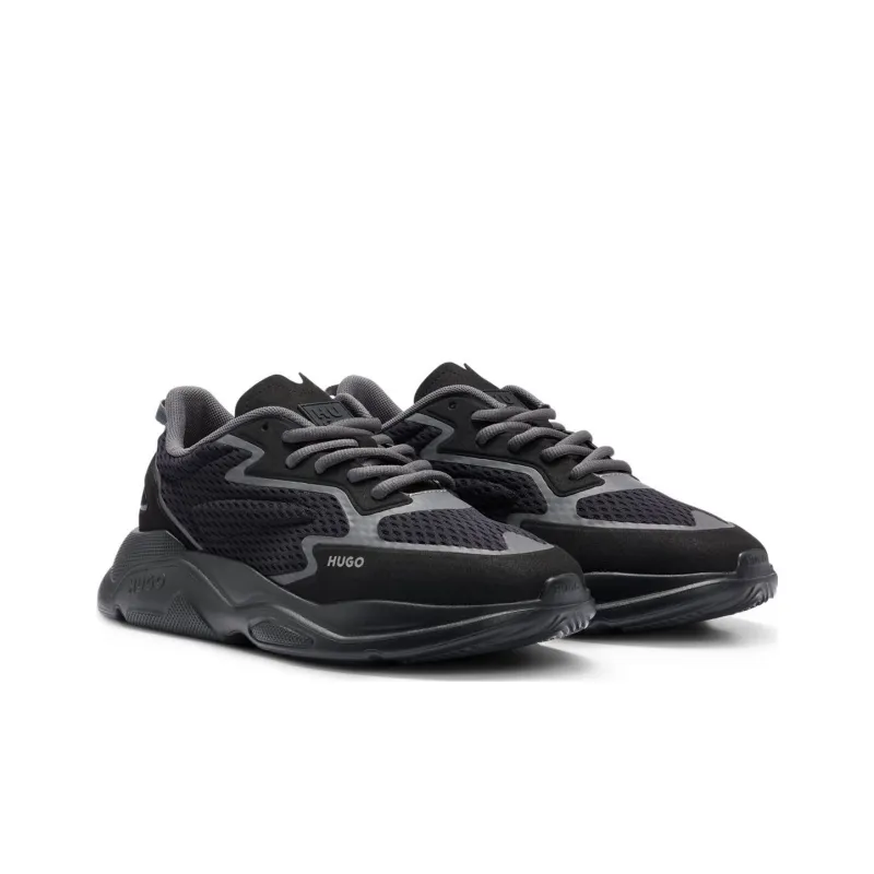 HUGO Reflective-piping Mesh Sneakers-2