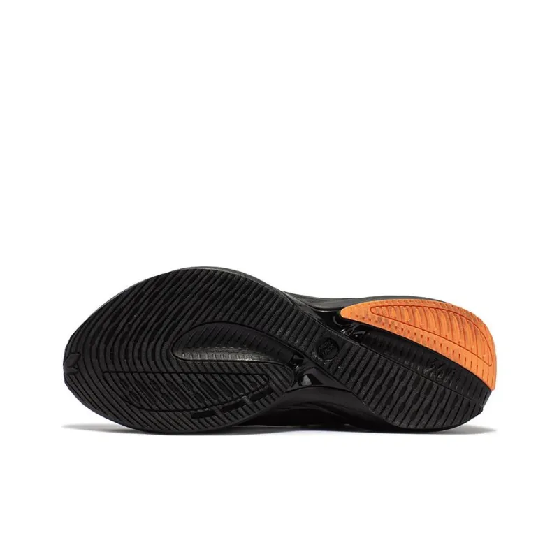 361° Cushioned Slip Resistant Low Top Running Shoes Men's Black Orange-4