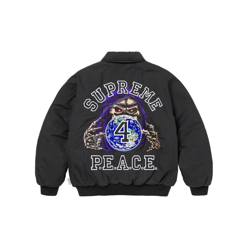 Supreme Peace Embroidered Work Jacket Marine Blue/Navy XL - POIZON