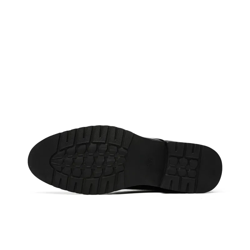 CHINT Dress Shoes Men Low Top Black-4