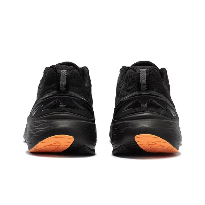 361° Cushioned Slip Resistant Low Top Running Shoes Men's Black Orange-3