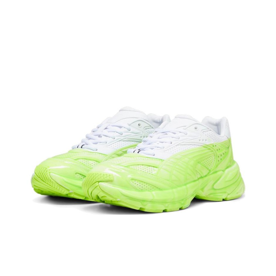国内配送 PUMA VELOPHASIS SLIME WHITE /PRO GREEN NEW* MEN Puma Velophasis Slime White / Pro Green (393754 01