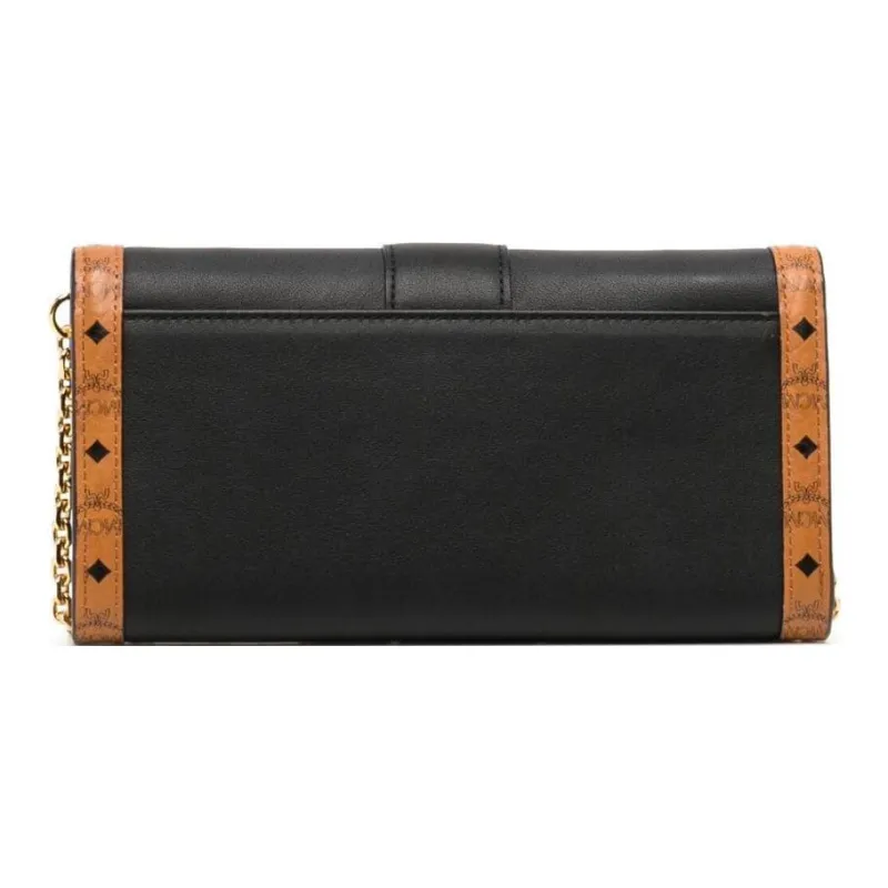 MCM Tracy Visetos Calfskin Crossbody Wallet Tubas Women's Black-2