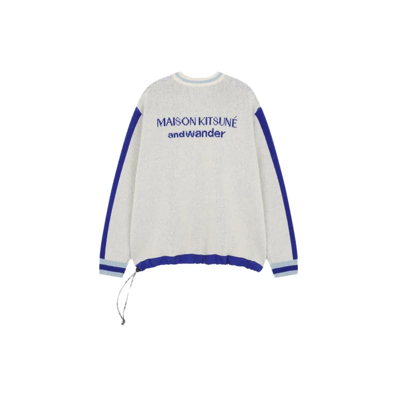Maison Kitsune x And Wander Sweatshirt Unisex White-1