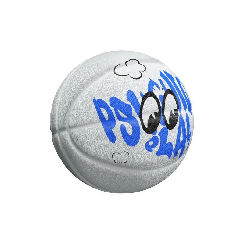 VEIDOORN Rubber Basketball Blue White Size 7 Ball Training Unisex-3