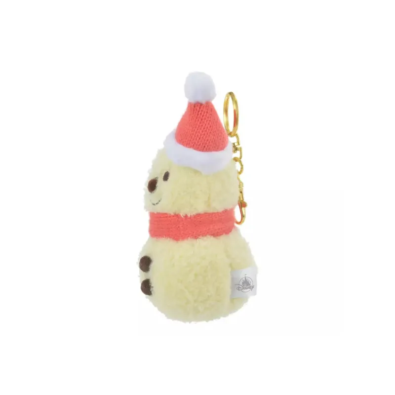 Disney Winter Winnie The Pooh Doll Key Ring Snowman Style Dolls Plush Pendant 20cm High-1