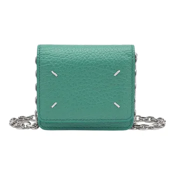 Maison Margiela Leather Shoulder Bag, Crossbody Bag, Wallet Mini Women's Green