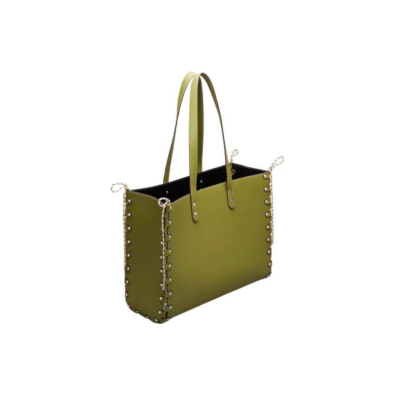 Coachtopia Leather Tote Bag Shopping Bag Handbag Shoulder Bag Women's Olive Green-1