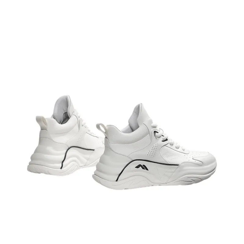 KOLUMB Abrasion Resistant Mid Top Chunky Sneakers Men's Ecru-2