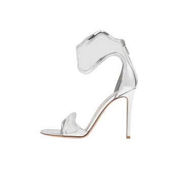 GIANVITO ROSSI Lucrezia 100mm Mirrored-leather Sandals