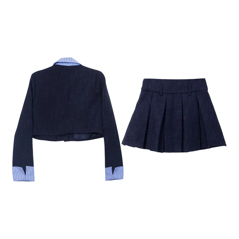 TORIGHT Skirt Set Women's Dark Blue-1