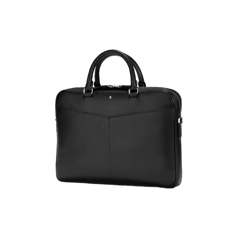 MONTBLANC Leather Portable Briefcase Regular Men's Black-2